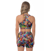 All-Over Print Women's Sports Bra Suit